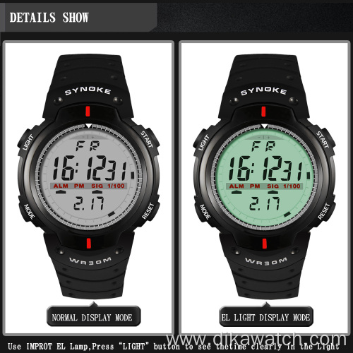 SYNOKE 61516 Watches Men 30M Waterproof Electronic LED Digital Outdoor Mens Sports Wrist Watches Relojes Hombre